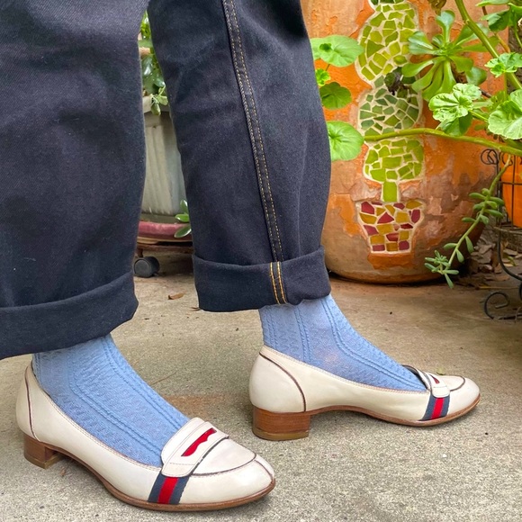 Vintage 70’s cream Gucci leather loafers - Picture 1 of 16